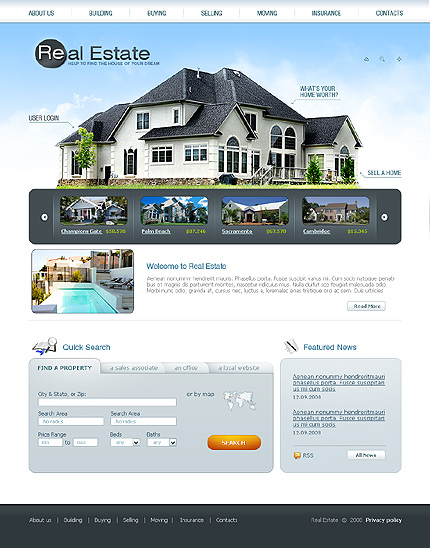 Real Estate Website Template