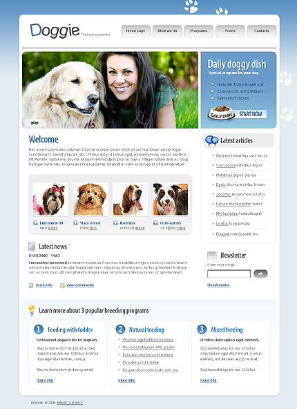 Doggie Website Template