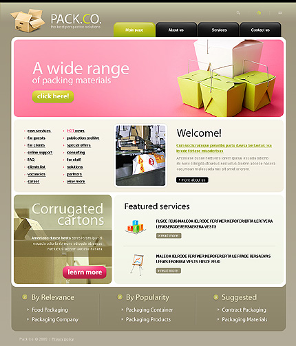 Packing Company Website Template