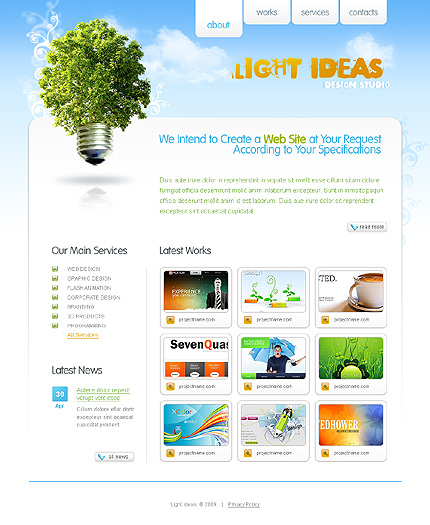 Template #24759, Adobe Photoshop Homepage Screenshot