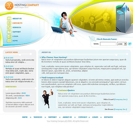 hosting site template