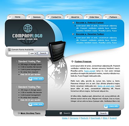 hosting&nbsp;site template
