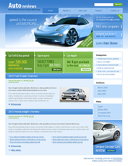 auto site template