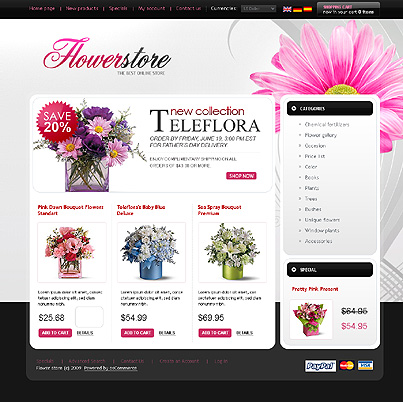 flower&nbsp;site template