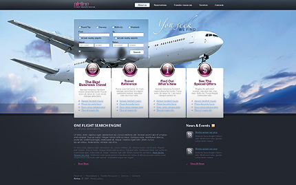 airline&nbsp;site template