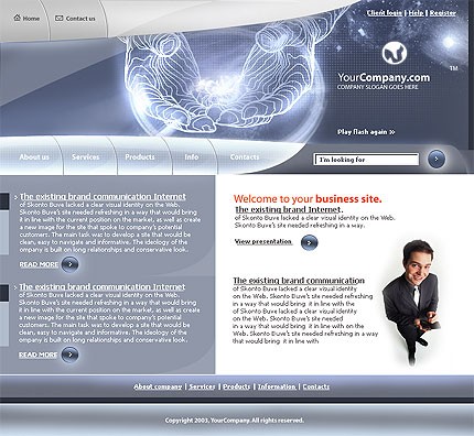 Template #2706, Photoshop Content Page Screenshot