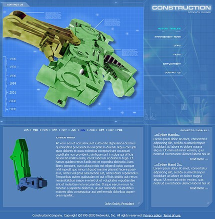 Template #2734, Photoshop Content Page Screenshot