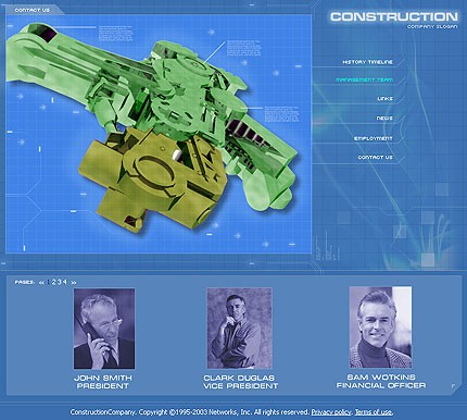 Template #2734, Photoshop Content Page Screenshot