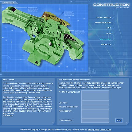 Template #2734, Photoshop Content Page Screenshot