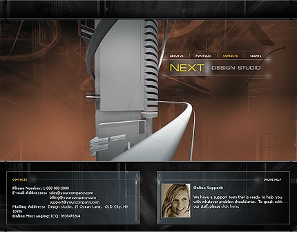 Template #2736, Photoshop Content Page Screenshot