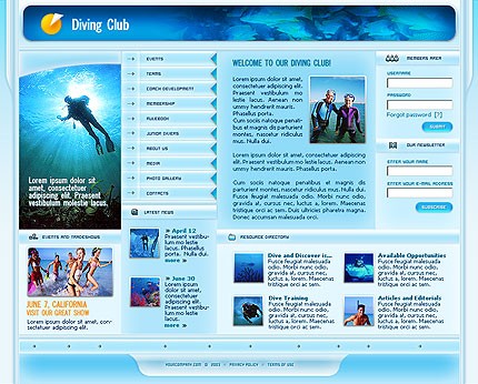 diving&nbsp;site template