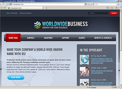 wide&nbsp;website template