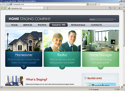 Template #27627, Html Content Page Screenshot