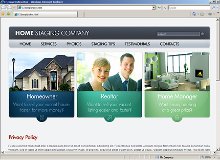 Template #27627, Html Content Page Screenshot