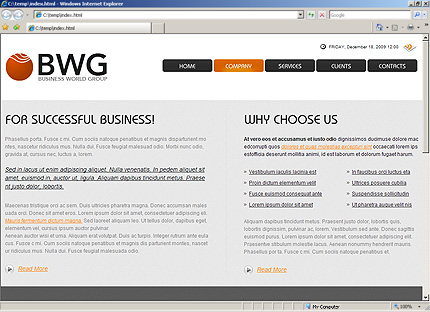Template #27633, Html Content Page Screenshot