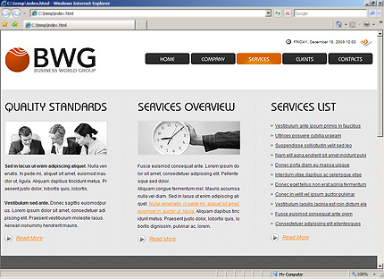 Template #27633, Html Content Page Screenshot