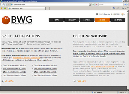 Template #27633, Html Content Page Screenshot