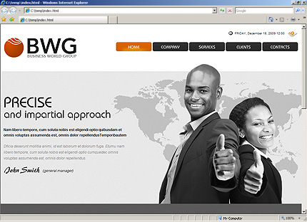 Template #27633, Html Homepage Screenshot