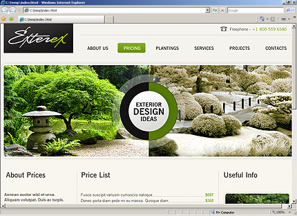 Template #27634, Html Content Page Screenshot
