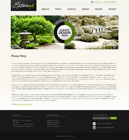 Template #27634, Photoshop Content Page Screenshot