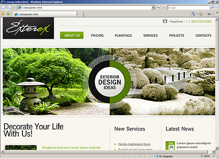 Template #27634, Html Homepage Screenshot
