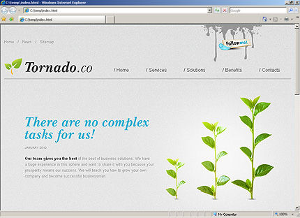 Template #27638, Html Content Page Screenshot