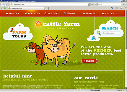 Template #27646, Html Content Page Screenshot