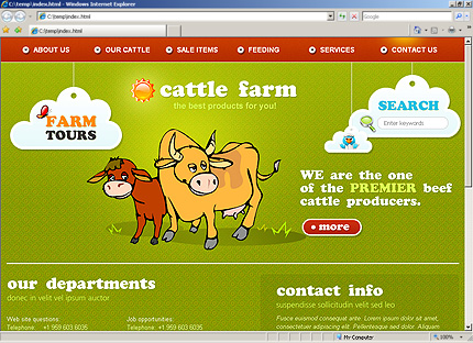 Template #27646, Html Content Page Screenshot