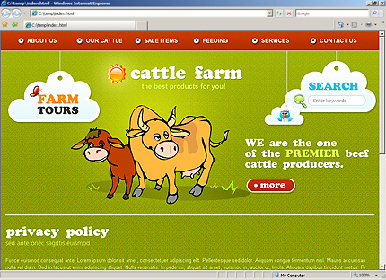 Template #27646, Html Content Page Screenshot