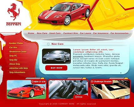 Template #2801, Photoshop Content Page Screenshot