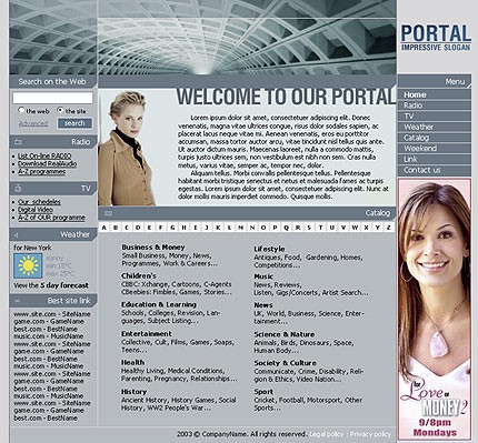 Template #2832, Adobe Photoshop Homepage Screenshot