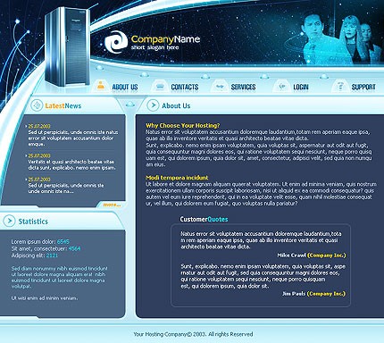 hosting&nbsp;site template