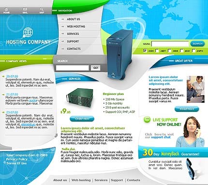 hosting&nbsp;site template