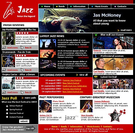 jazz&nbsp;site template