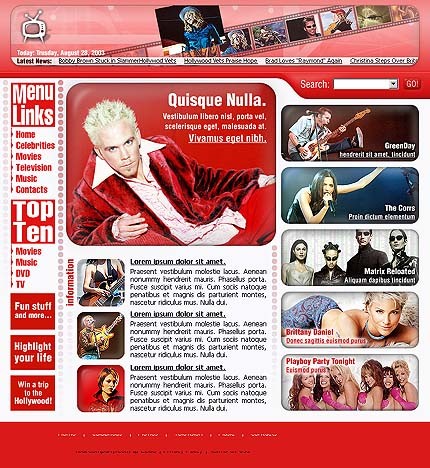 tv&nbsp;site template