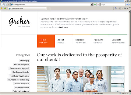 business&nbsp;website template