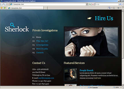 private&nbsp;website template