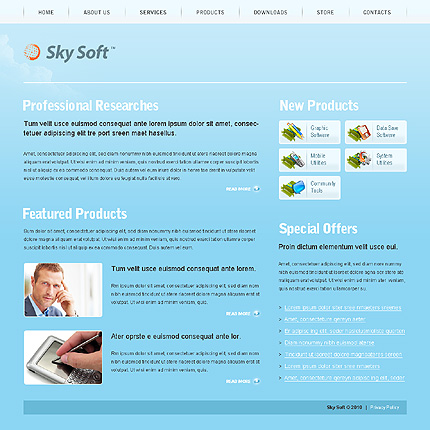 sky&nbsp;site template