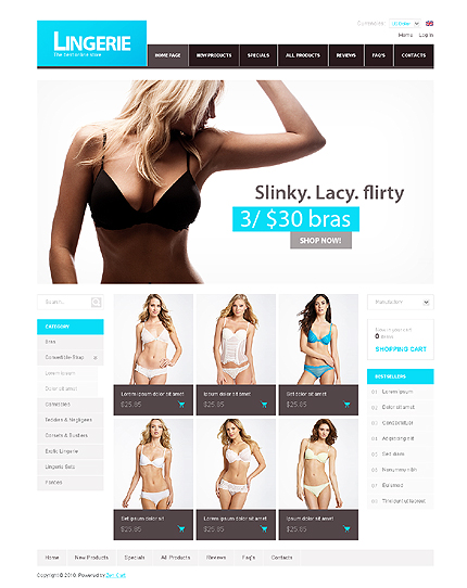 lingerie&nbsp;site template
