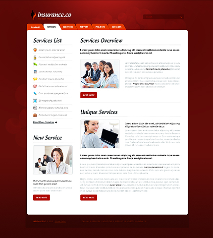 insurance&nbsp;site template