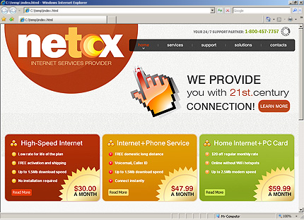 internet&nbsp;website template