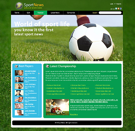 sport&nbsp;site template