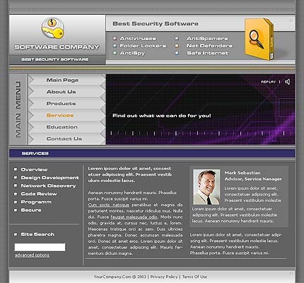 software&nbsp;site template