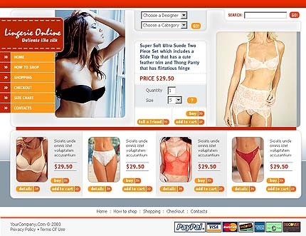Template #3047, Photoshop Content Page Screenshot