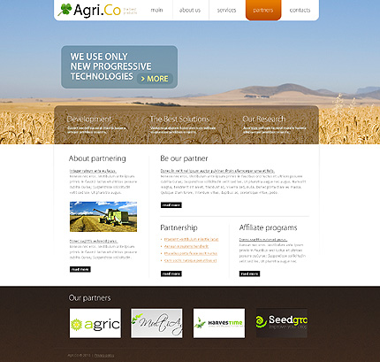 agri site template