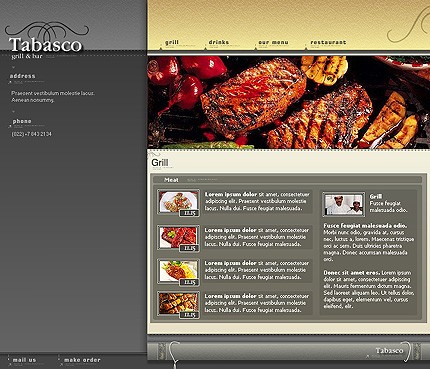 Template #3138, Photoshop Content Page Screenshot