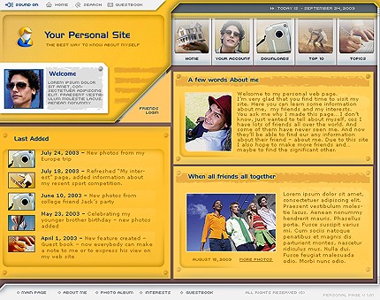 personal&nbsp;site template