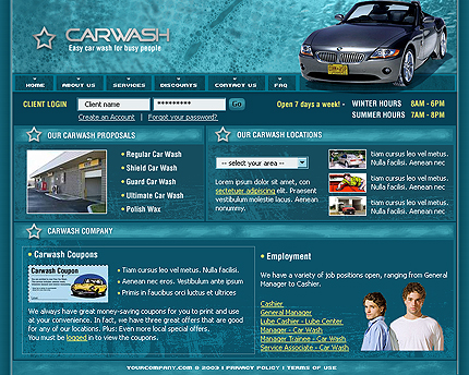 car&nbsp;site template