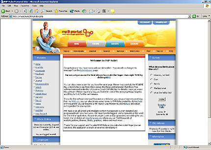 portal&nbsp;site template