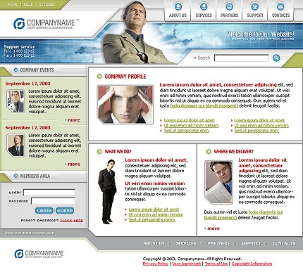 Template #3338, Adobe Photoshop Homepage Screenshot